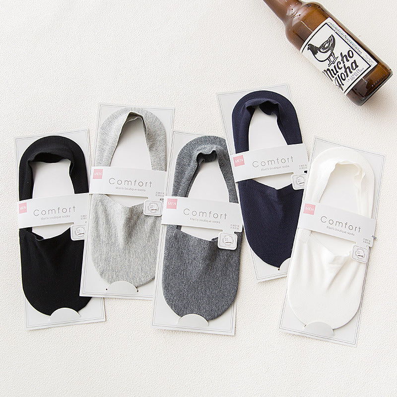 10 pieces summer new cotton invisible socks men's socks silicone non-slip invisible men's socks - SARAH SOCKS