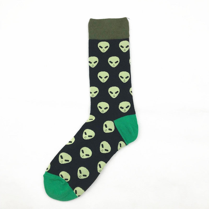 Men's Socks, Long Tube Cotton Socks, Leisure All-Match Geometric Series Jacquard Socks - SARAH SOCKS