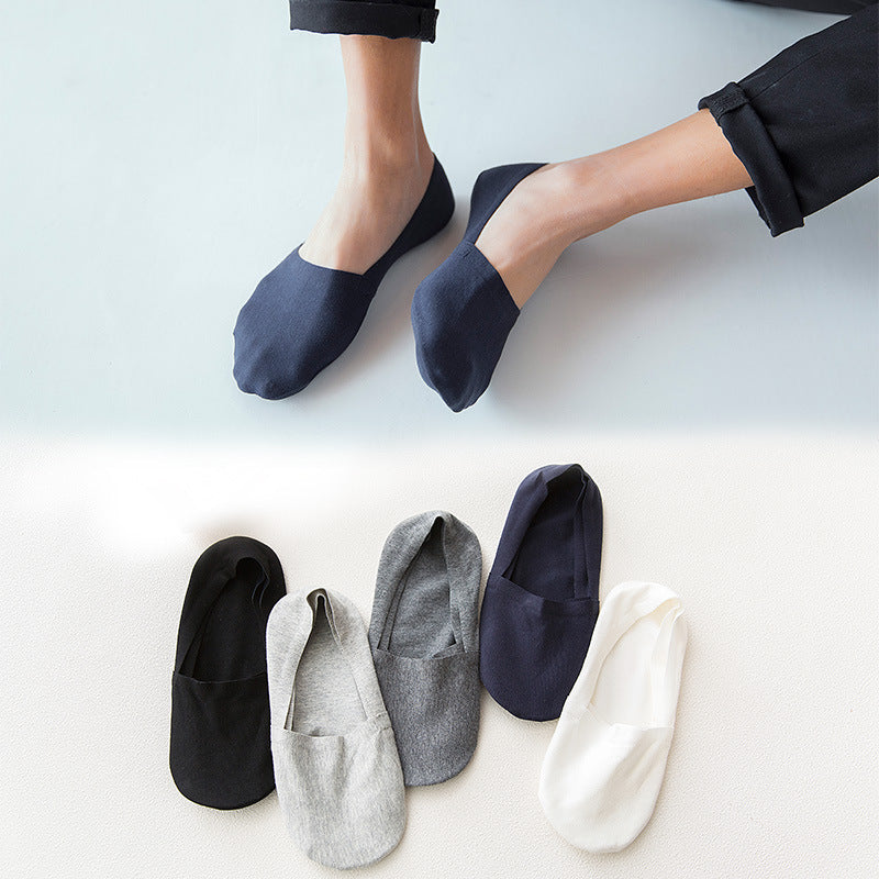 10 pieces summer new cotton invisible socks men's socks silicone non-slip invisible men's socks - SARAH SOCKS