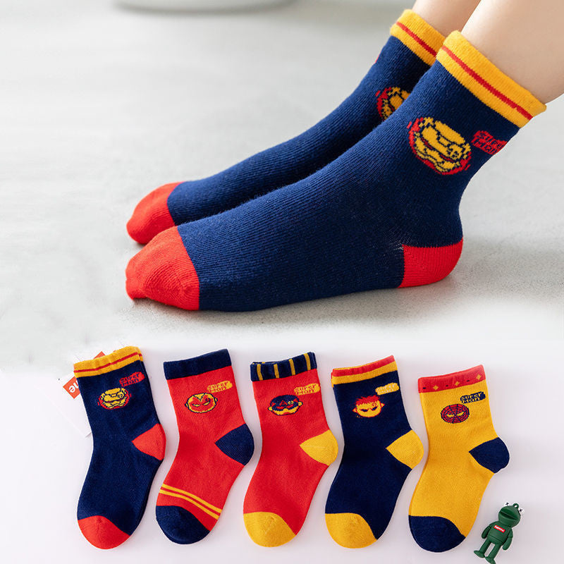 Cotton Children's Socks Medium Tube Dinosaur Thickened Baby Socks - SARAH SOCKS