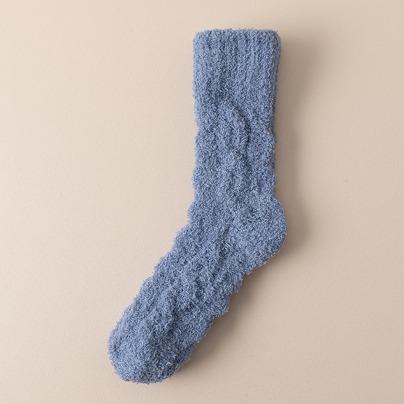 Winter Warm Fuzzy Coral Fleece Socks Women Men Velvet Thickened Home Sleepping Floor Socks - SARAH SOCKS