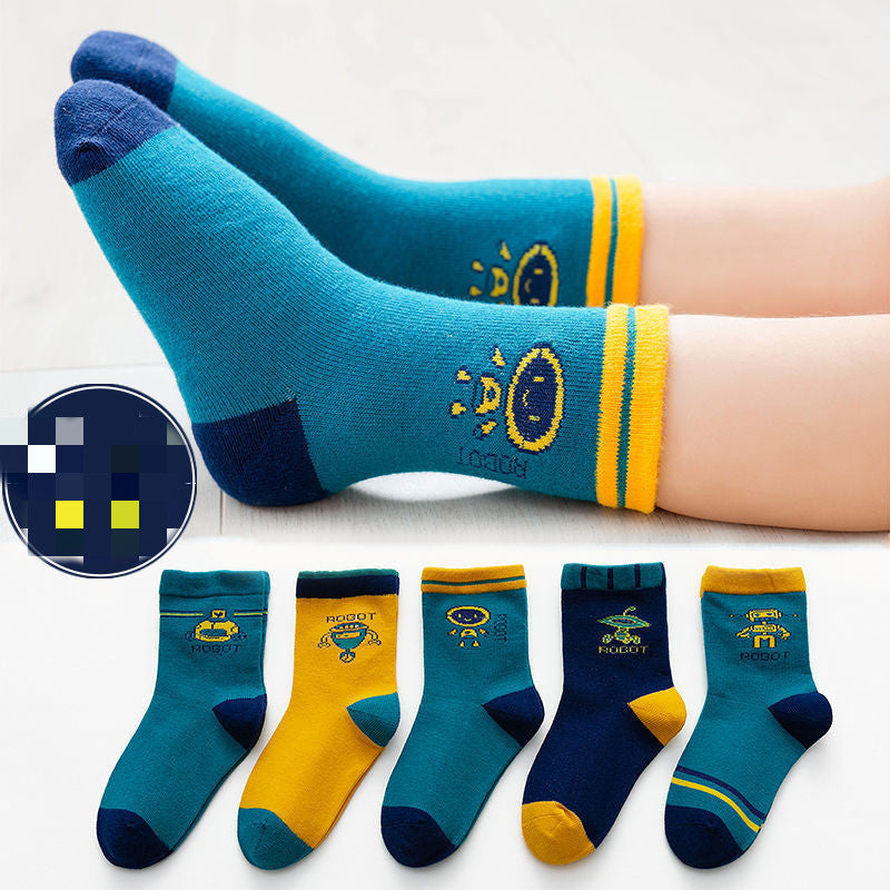 Cotton Children's Socks Medium Tube Dinosaur Thickened Baby Socks - SARAH SOCKS