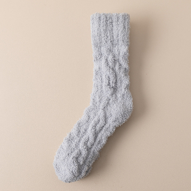 Winter Warm Fuzzy Coral Fleece Socks Women Men Velvet Thickened Home Sleepping Floor Socks - SARAH SOCKS