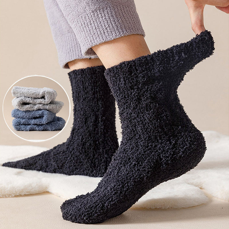 Winter Warm Fuzzy Coral Fleece Socks Women Men Velvet Thickened Home Sleepping Floor Socks - SARAH SOCKS