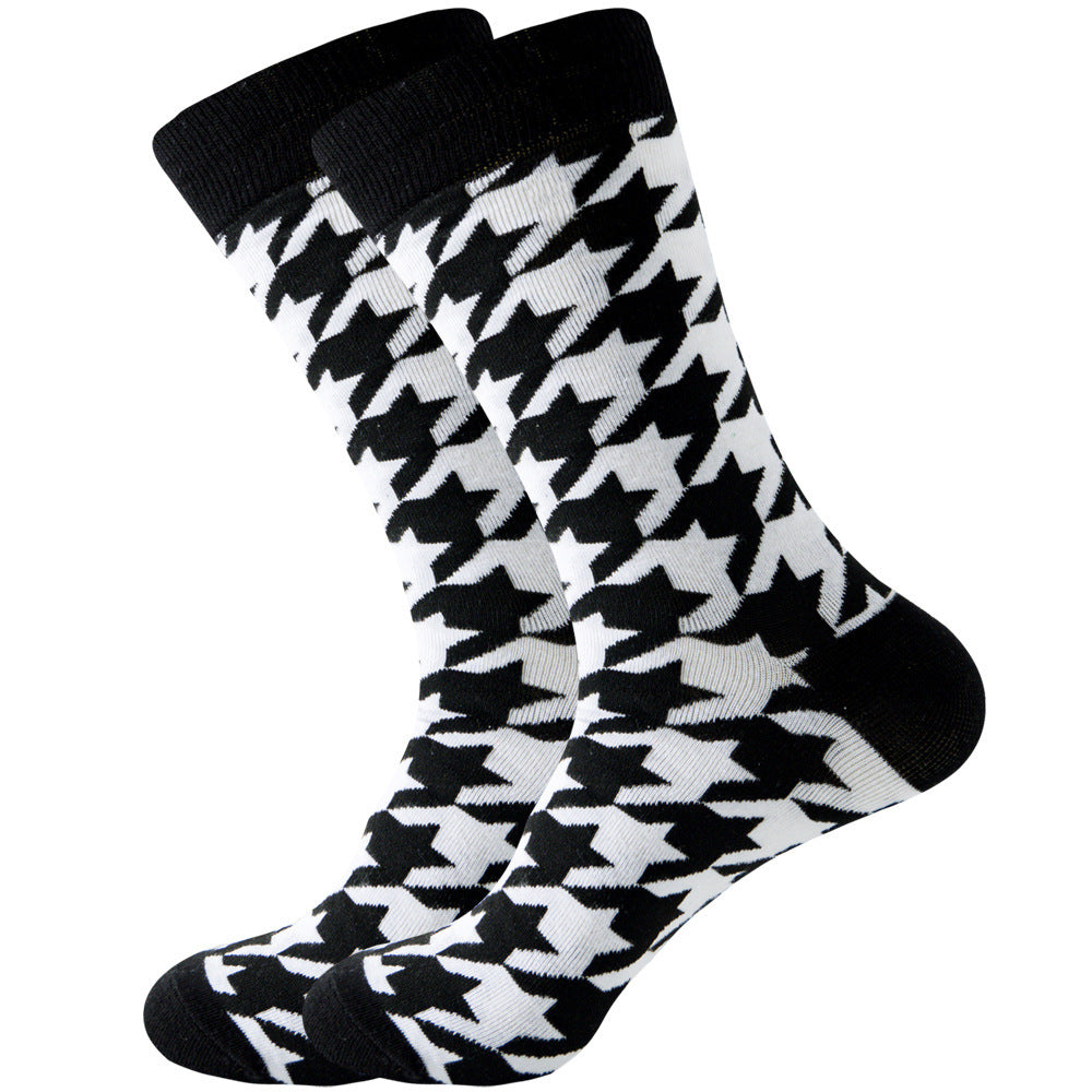 Animal Mid-calf Length Socks Geometric Men's Socks Tide - SARAH SOCKS
