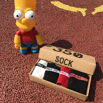 Boat socks 4 pairs gift boxed couple socks - SARAH SOCKS