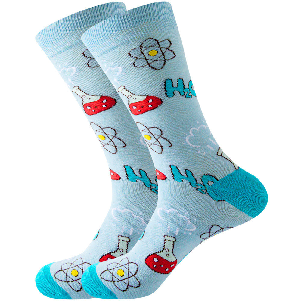 Animal Mid-calf Length Socks Geometric Men's Socks Tide - SARAH SOCKS