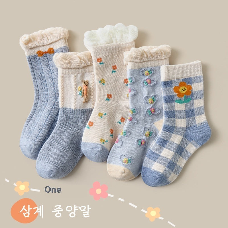 Autumn And Winter Cartoon Dinosaur Mid-calf Cotton Warm Sports Boys' Socks - SARAH SOCKS