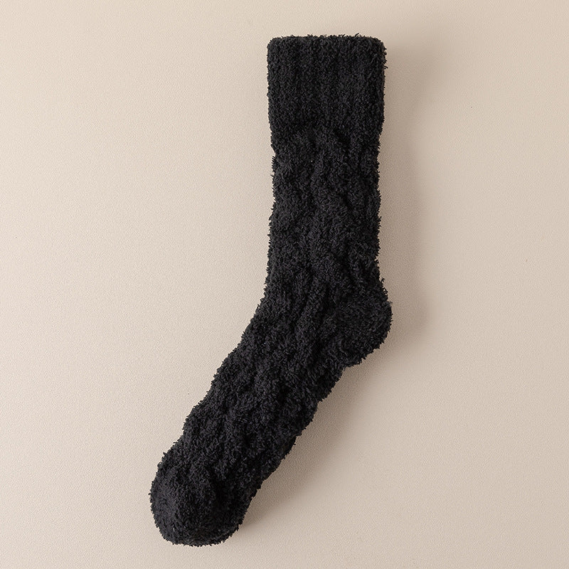 Winter Warm Fuzzy Coral Fleece Socks Women Men Velvet Thickened Home Sleepping Floor Socks - SARAH SOCKS