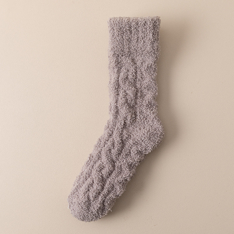 Winter Warm Fuzzy Coral Fleece Socks Women Men Velvet Thickened Home Sleepping Floor Socks - SARAH SOCKS