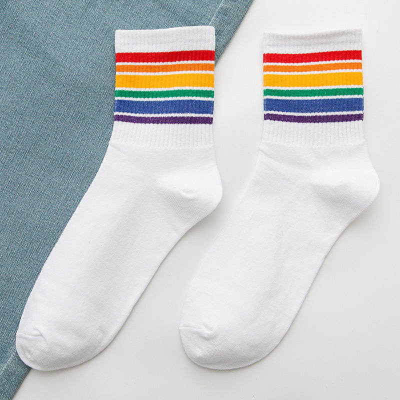 Rainbow Socks Women's Cotton Socks In Tube Socks - SARAH SOCKS