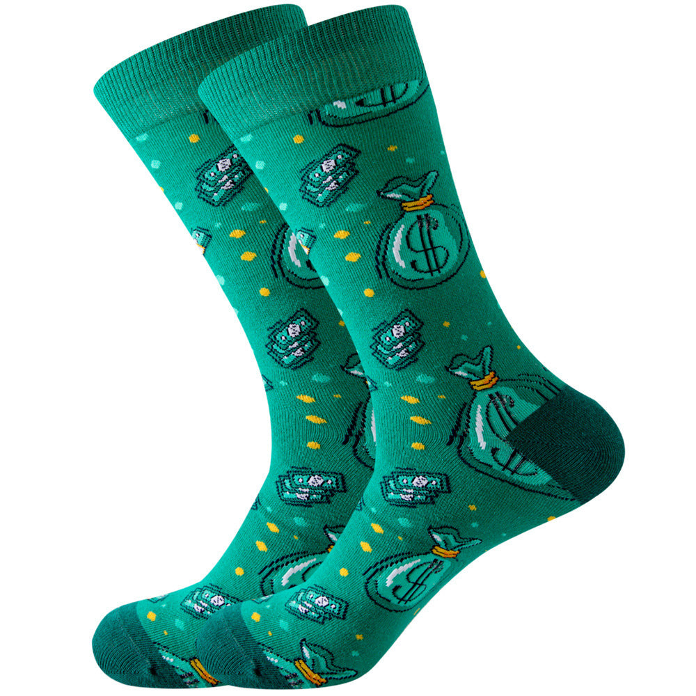 Animal Mid-calf Length Socks Geometric Men's Socks Tide - SARAH SOCKS