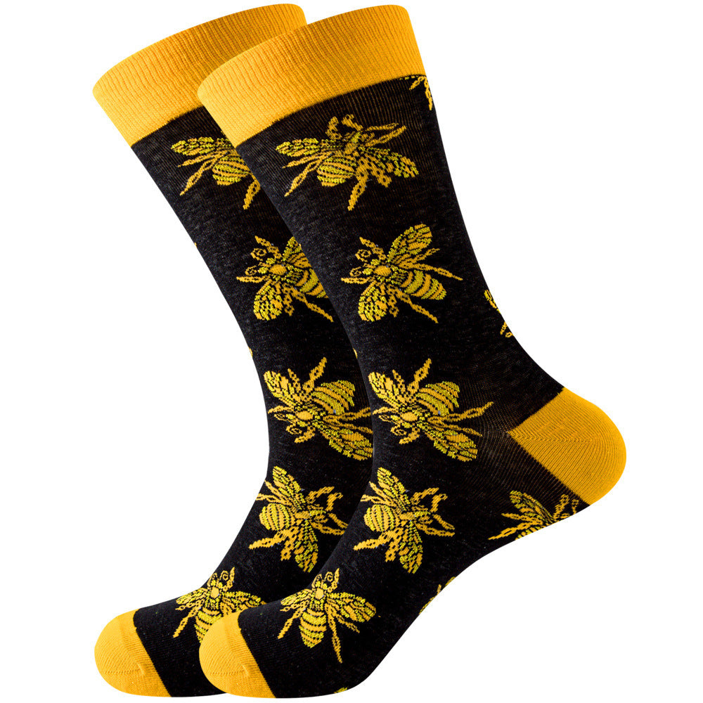 Animal Mid-calf Length Socks Geometric Men's Socks Tide - SARAH SOCKS