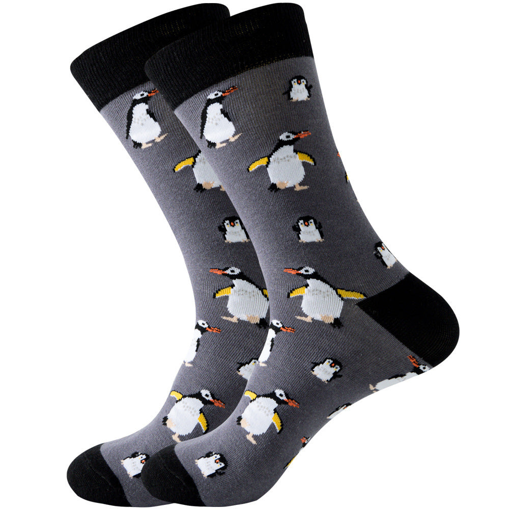 Animal Mid-calf Length Socks Geometric Men's Socks Tide - SARAH SOCKS