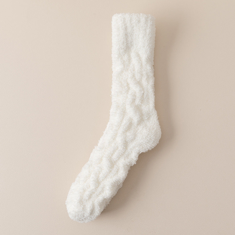 Winter Warm Fuzzy Coral Fleece Socks Women Men Velvet Thickened Home Sleepping Floor Socks - SARAH SOCKS