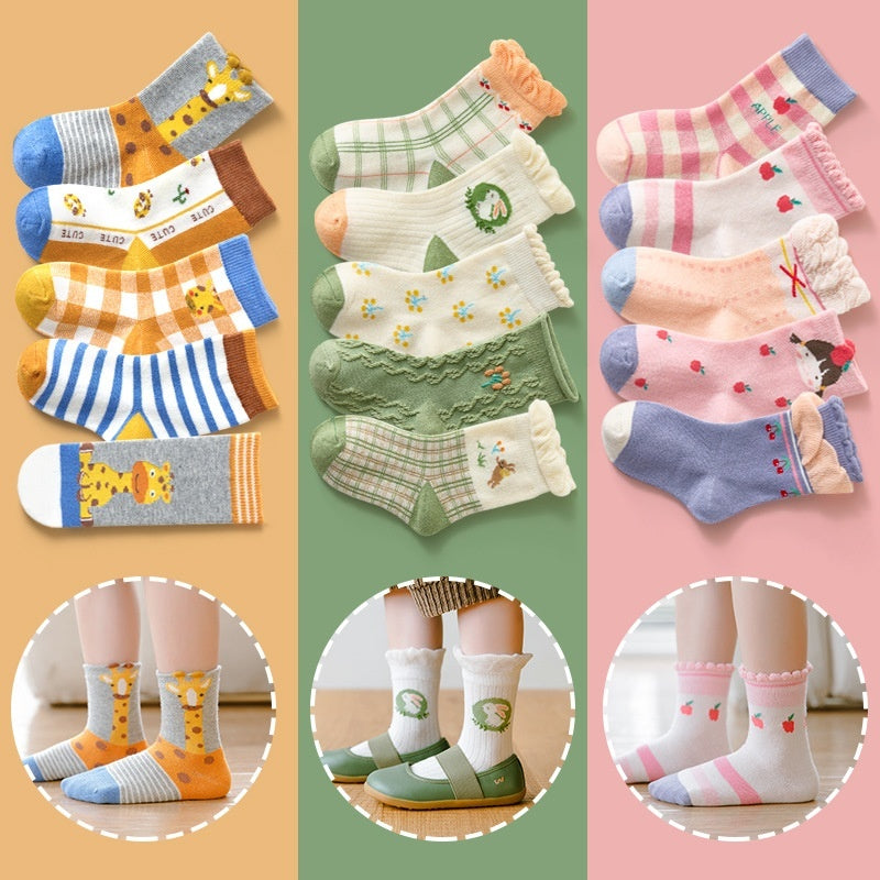 Autumn And Winter Cartoon Dinosaur Mid-calf Cotton Warm Sports Boys' Socks - SARAH SOCKS