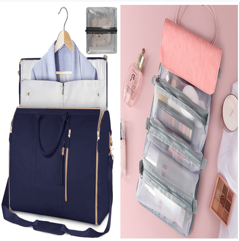 blue travel bags