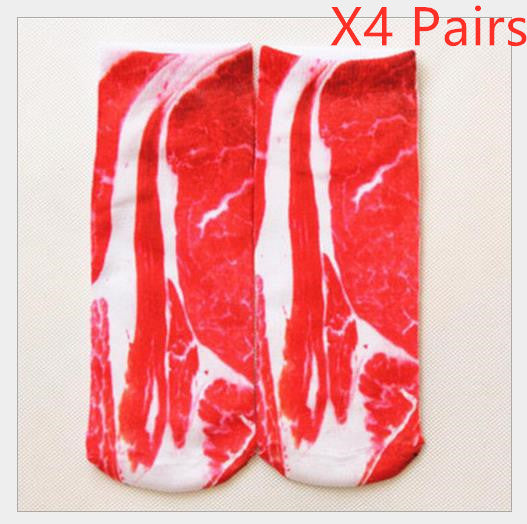 3D Printing Socks Flip Flops Cartoon Creative Socks Men And Women Couple Socks - SARAH SOCKS