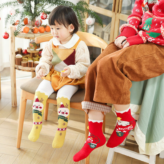 No Heel Parent-child Socks Warm Baby Socks - SARAH SOCKS