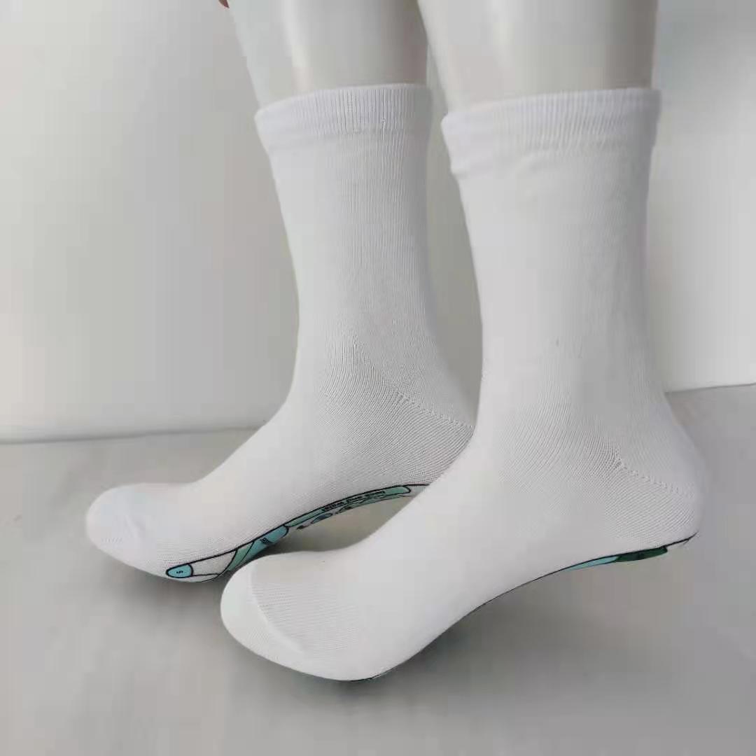 Cross-Border Socks Export All English Graphic Socks Foreign Trade Sole Acupoint Graphic Socks Scraping Board Wholesale - SARAH SOCKS