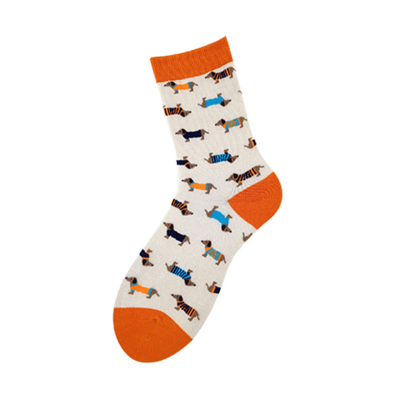 Socks For Men And Women, Dog Series Cartoon Personality Trendy Socks, Couple Mid-Tube Socks Wholesale - SARAH SOCKS