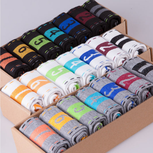 PolyCotton White Socks Star Socks 7 Days Socks - SARAH SOCKS