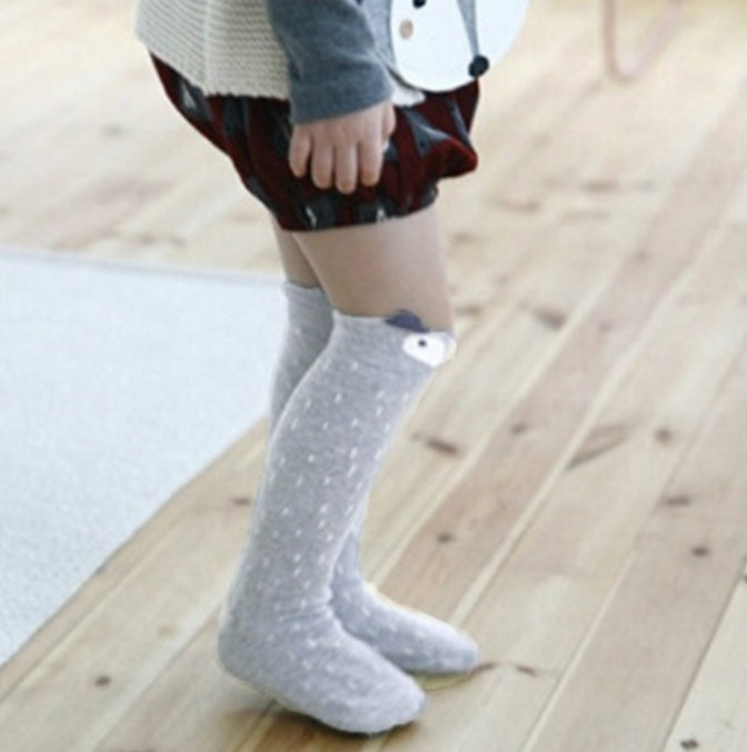 Spring and Autumn Cartoon Cute Fox Dot Stereo Breathable Children's Socks Boys and Girls Baby Cotton Socks - SARAH SOCKS