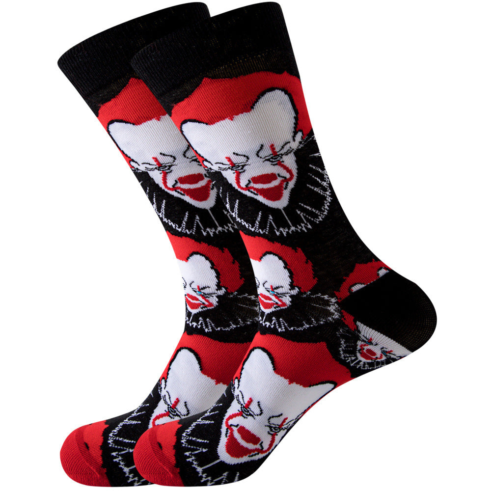 Animal Mid-calf Length Socks Geometric Men's Socks Tide - SARAH SOCKS