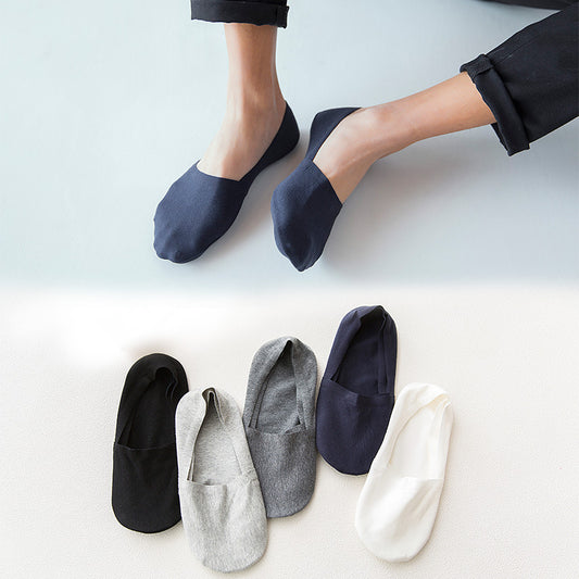 10 pieces summer new cotton invisible socks men's socks silicone non-slip invisible men's socks - SARAH SOCKS