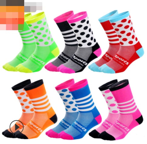 Cycling sports socks Four seasons long tube compression bicycles for men and women wear breathable sock - SARAH SOCKS
