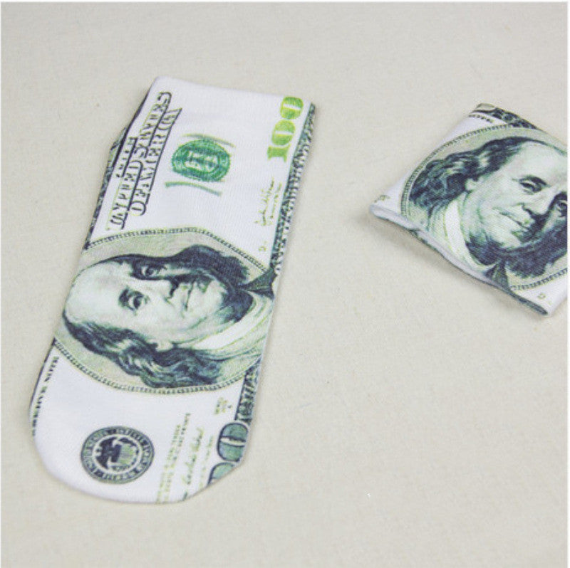 3D Printing Socks Flip Flops Cartoon Creative Socks Men And Women Couple Socks - SARAH SOCKS