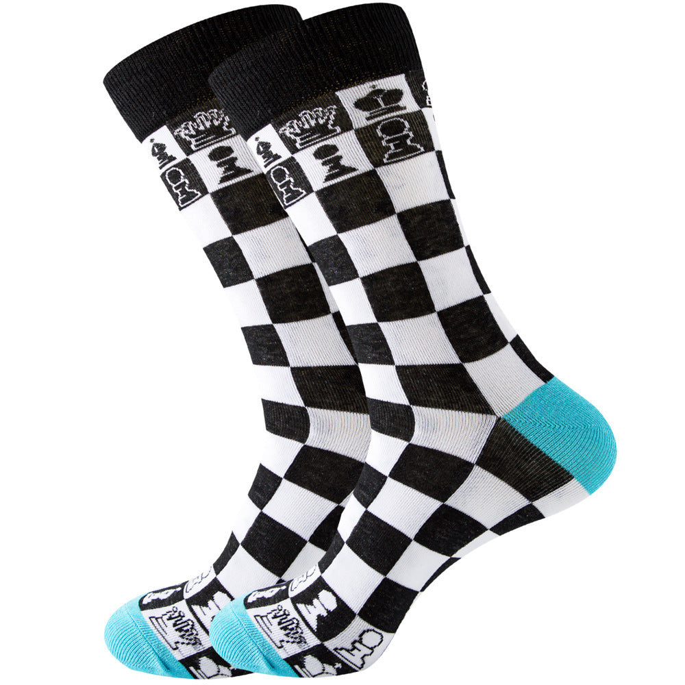 Animal Mid-calf Length Socks Geometric Men's Socks Tide - SARAH SOCKS