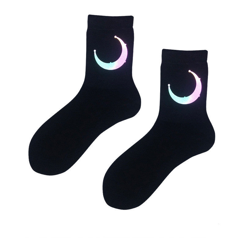 All Match Couple Socks Long Tube Reflective Socks - SARAH SOCKS