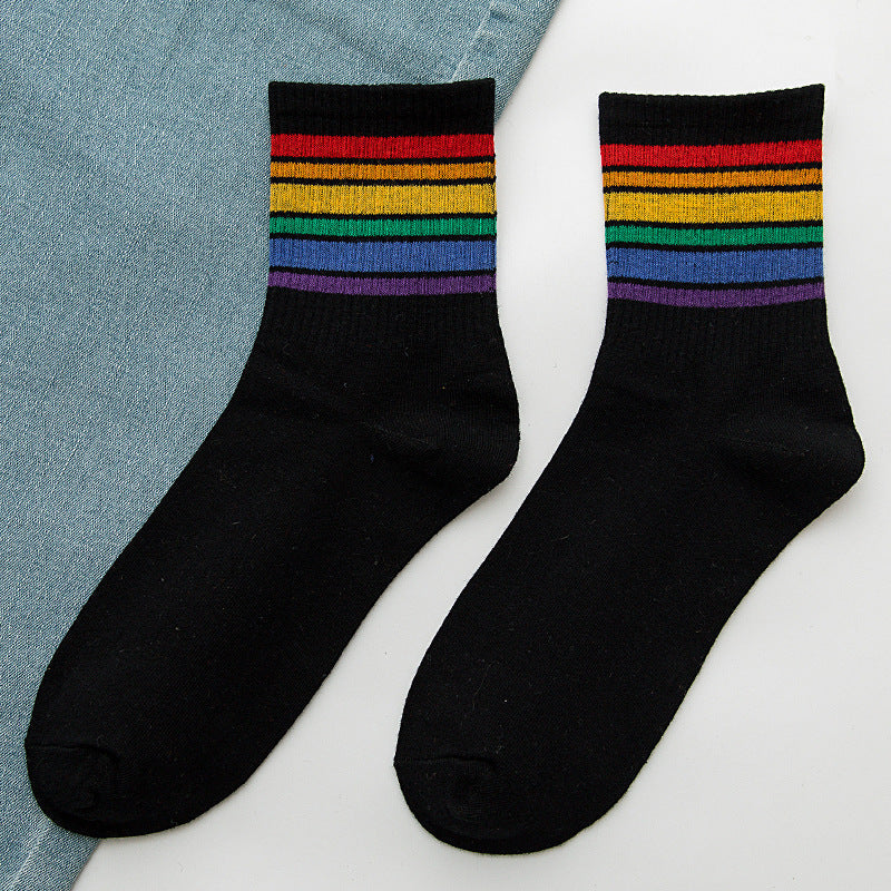 Rainbow Socks Women's Cotton Socks In Tube Socks - SARAH SOCKS
