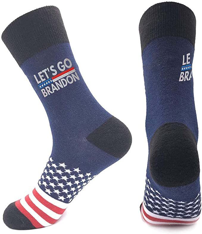 Fashion Print LET GO BRANDON Socks Cotton Socks - SARAH SOCKS