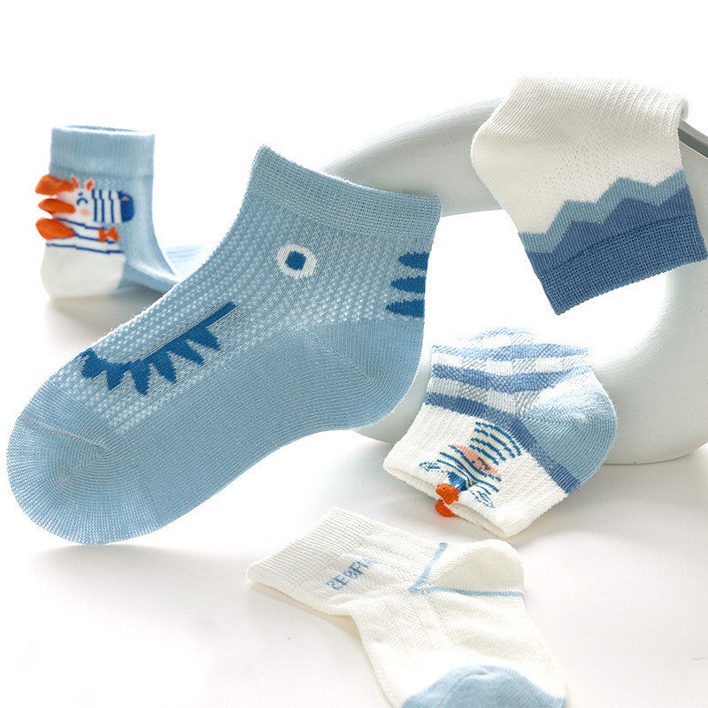 Mesh Cotton Boat Socks For Boys And Girls - SARAH SOCKS
