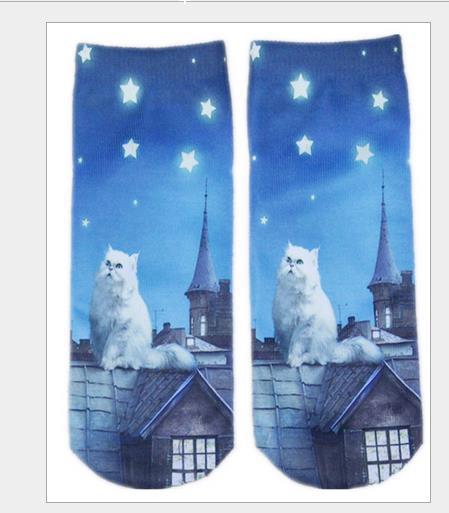 3D Printing Socks Flip Flops Cartoon Creative Socks Men And Women Couple Socks - SARAH SOCKS