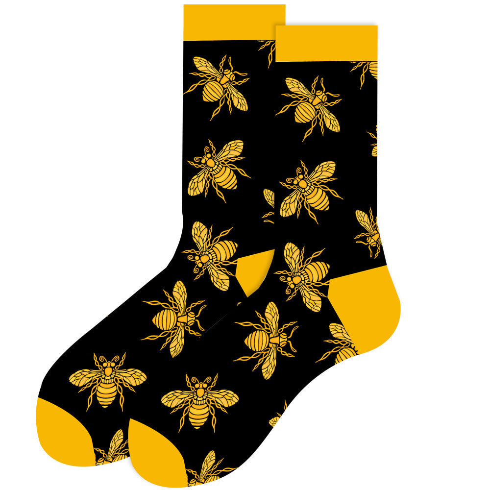 Animal Mid-calf Length Socks Geometric Men's Socks Tide - SARAH SOCKS