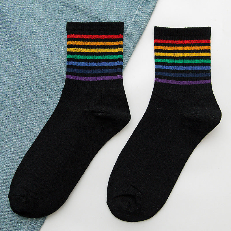 Rainbow Socks Women's Cotton Socks In Tube Socks - SARAH SOCKS