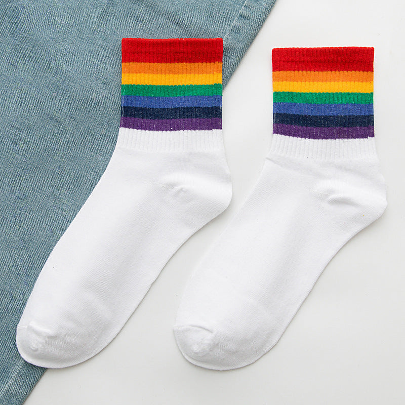 Rainbow Socks Women's Cotton Socks In Tube Socks - SARAH SOCKS