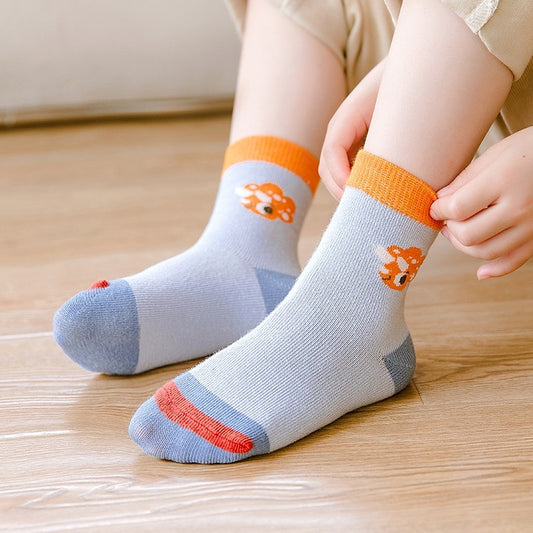 Autumn And Winter Cartoon Dinosaur Mid-calf Cotton Warm Sports Boys' Socks - SARAH SOCKS