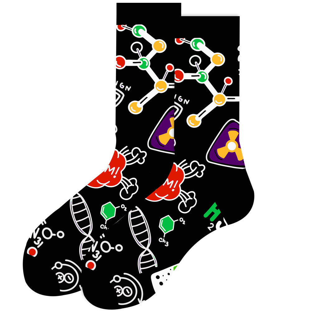 Animal Mid-calf Length Socks Geometric Men's Socks Tide - SARAH SOCKS