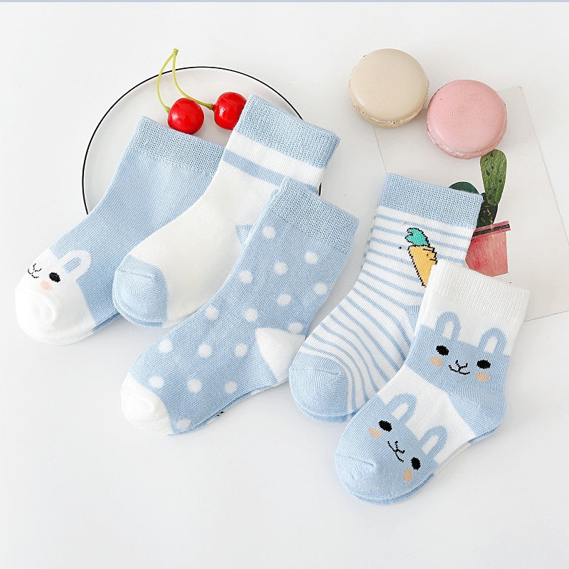 Boys And Girls Cotton Mid-tube Floor Socks - SARAH SOCKS