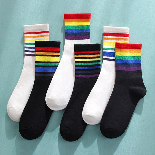 Rainbow Socks Women's Cotton Socks In Tube Socks - SARAH SOCKS