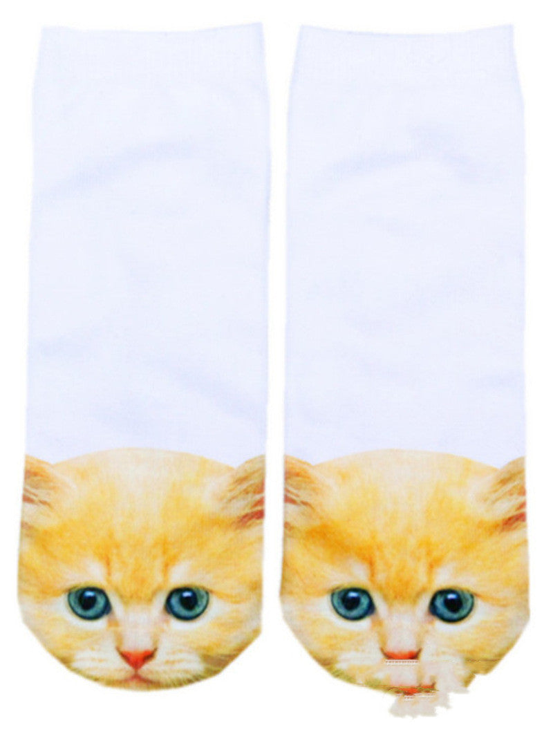 3D Printing Socks Flip Flops Cartoon Creative Socks Men And Women Couple Socks - SARAH SOCKS