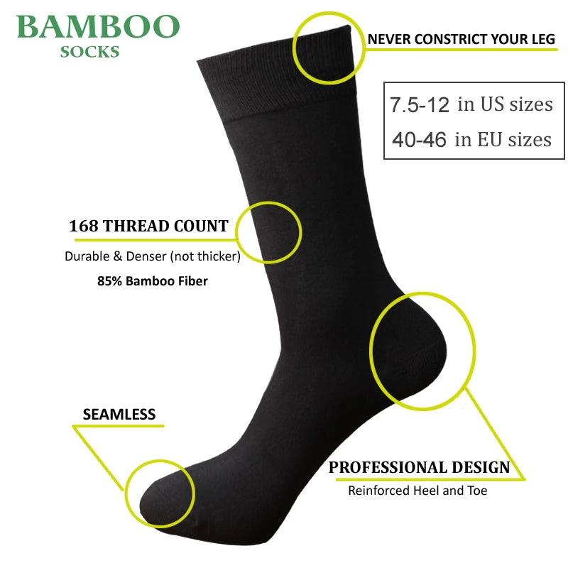 HAKIM ( Men Bamboo Grey Socks Anti-Bacterial )