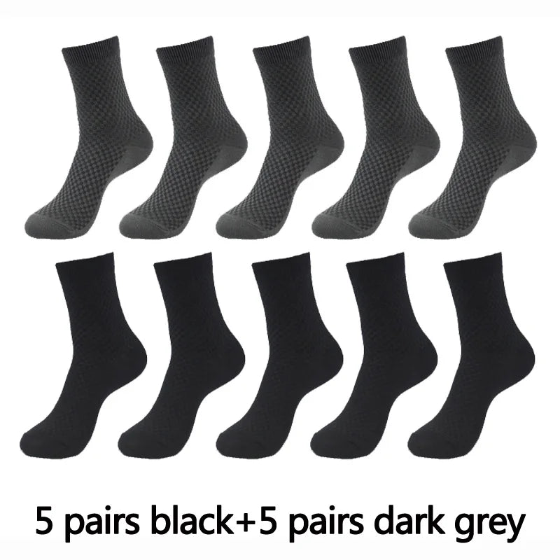 KARIM (10 Pairs High Quality Bamboo Fiber Men's Socks Business)