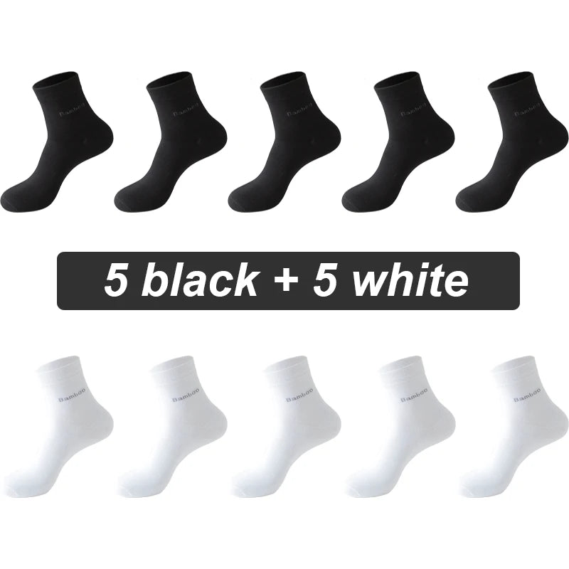 PAULO (10Pairs Bamboo Fiber Socks Men Comfortable)