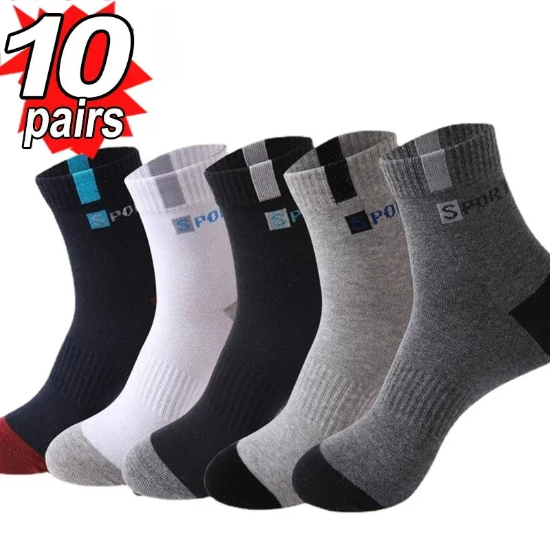 DEJAN (10pairs Breathable Cotton Sports Stockings Men Bamboo)