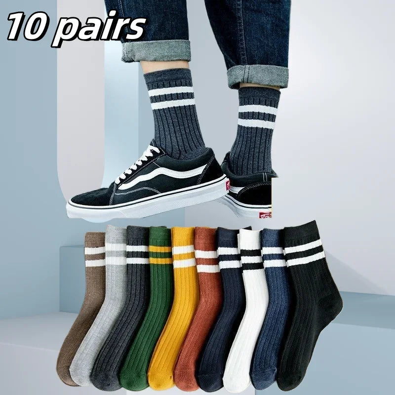 DEJAN (10pairs Breathable Cotton Sports Stockings Men Bamboo)